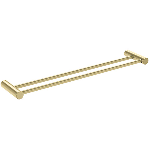 Vivid Slimline Double Bar Brass Towel Rail The Build by Temple